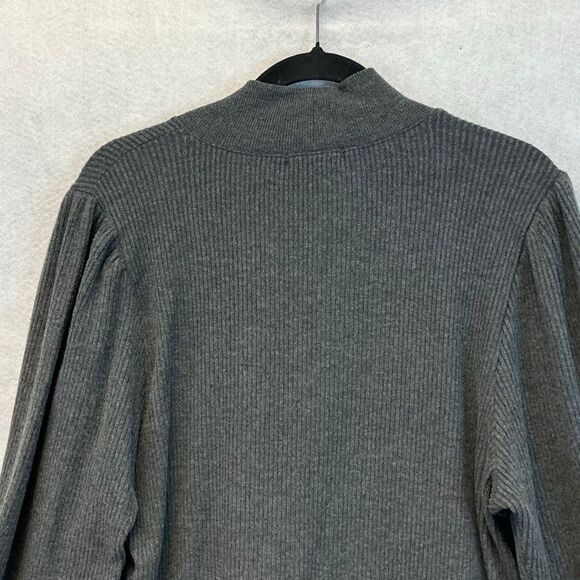 J. CREW Women’s Gray Mock Neck Ribbed Pullover Sweater XL Long Sleeve Soft NWT - Picture 9 of 14